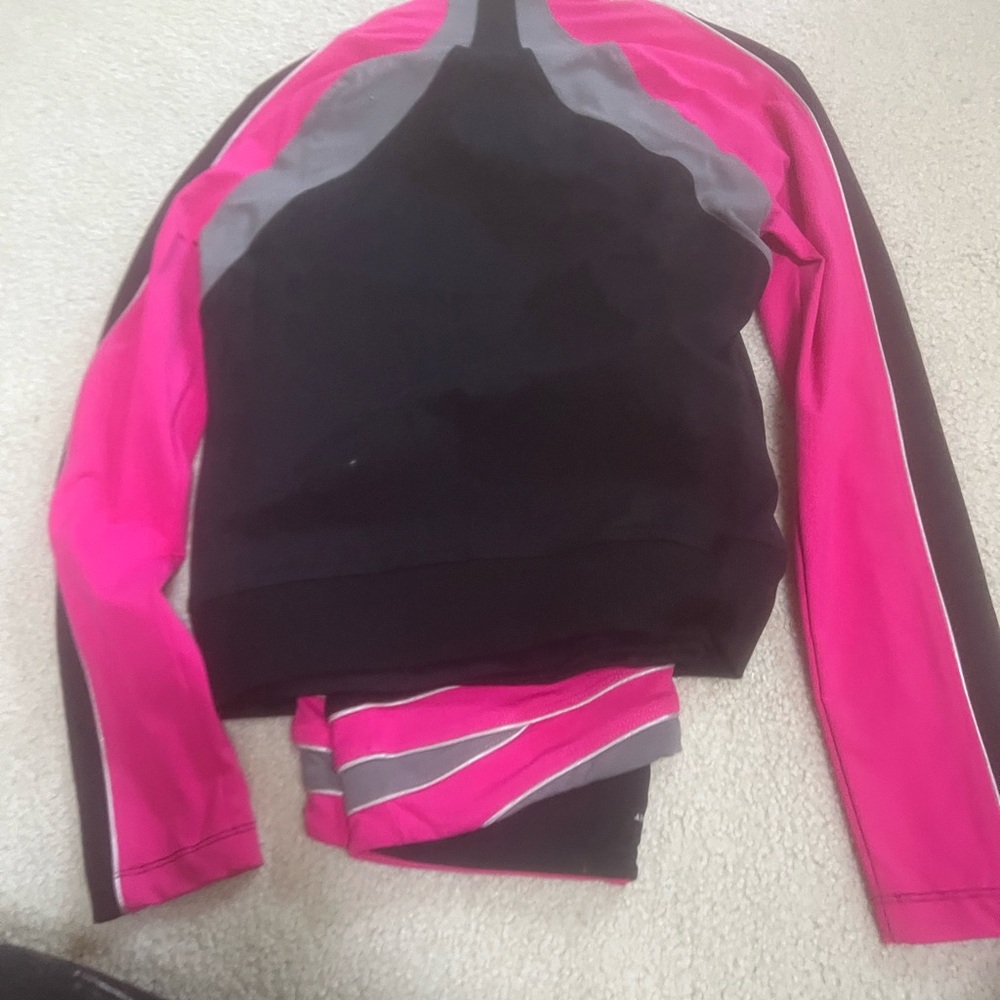Pink and Black Long Sleeve Top